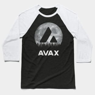 Vintage Avalanche AVAX Coin To The Moon Crypto Token Cryptocurrency Blockchain Wallet Birthday Gift For Men Women Kids Baseball T-Shirt